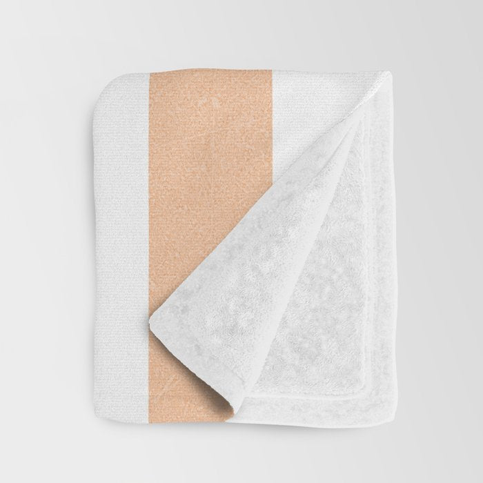 Minimal candy pastel stripes 2. Peach fuzz Throw Blanket Gallery Image 3