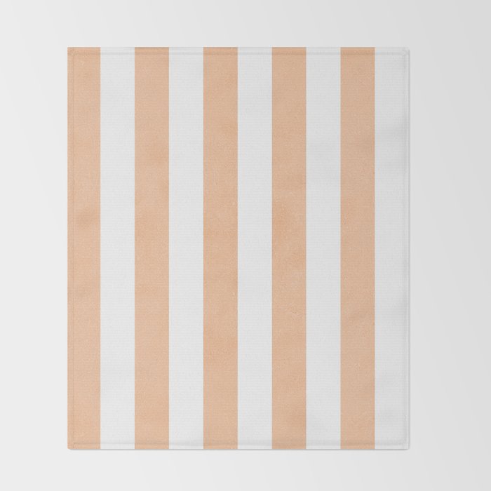 Minimal candy pastel stripes 2. Peach fuzz Throw Blanket Gallery Image 2