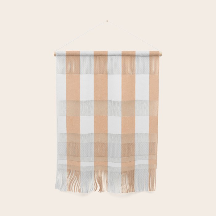 Minimal candy pastel stripes 2. Peach fuzz Wall Hanging Gallery Image 1