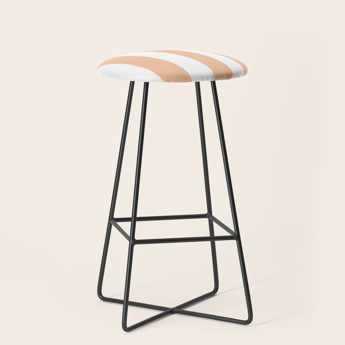 Minimal candy pastel stripes 2. Peach fuzz Stool Gallery Image 1
