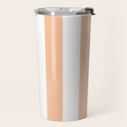 Minimal candy pastel stripes 2. Peach fuzz Travel Mug Gallery Image 2