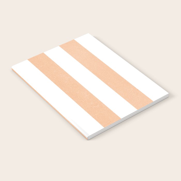 Minimal candy pastel stripes 2. Peach fuzz Notebook Gallery Image 1