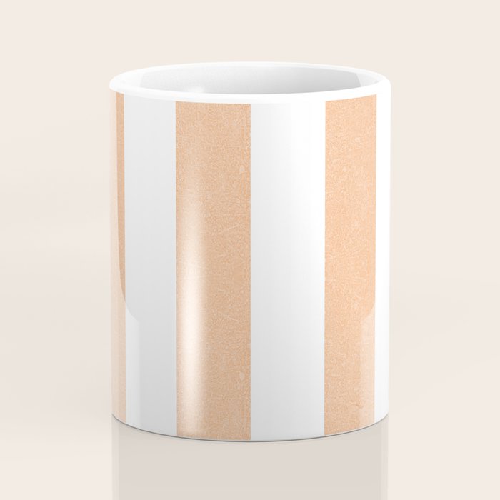 Minimal candy pastel stripes 2. Peach fuzz Coffee Mug Gallery Image 4