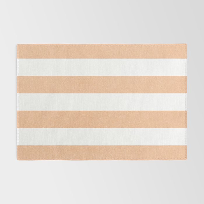 Minimal candy pastel stripes 2. Peach fuzz Rug Gallery Image 2