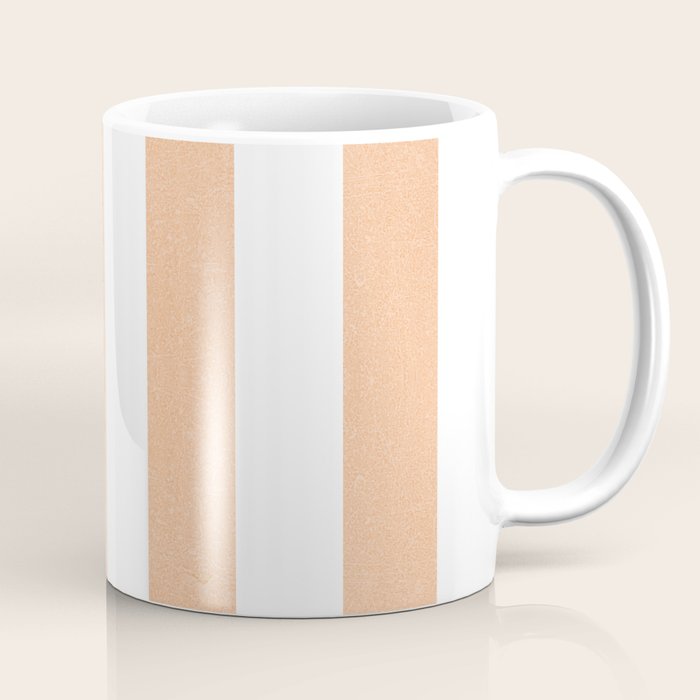 Minimal candy pastel stripes 2. Peach fuzz Coffee Mug Gallery Image 1