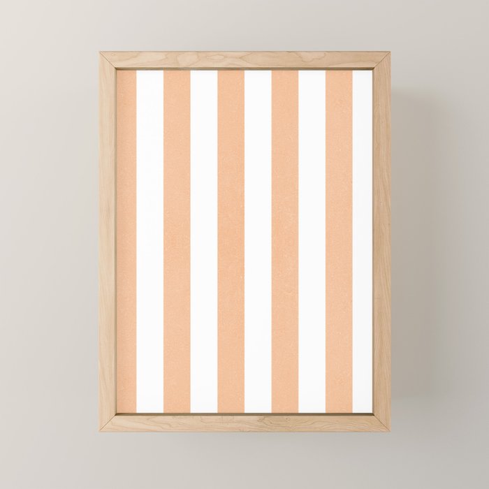 Minimal candy pastel stripes 2. Peach fuzz Mini Art Print Gallery Image 1