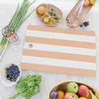 Minimal candy pastel stripes 2. Peach fuzz Cutting Board Gallery Image 2
