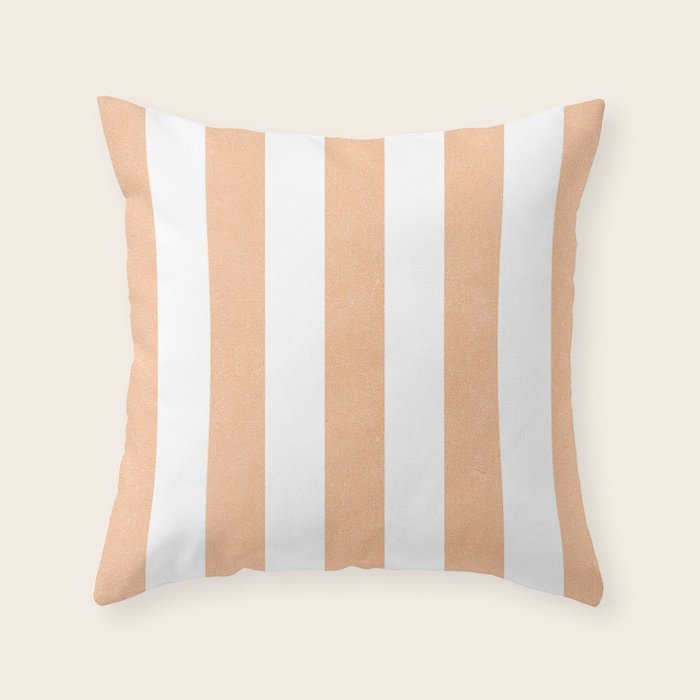 Minimal candy pastel stripes 2. Peach fuzz Throw Pillow Gallery Image 6