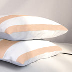Minimal candy pastel stripes 2. Peach fuzz Pillow Sham Gallery Image 3