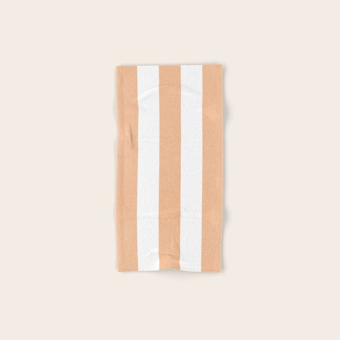 Minimal candy pastel stripes 2. Peach fuzz Bath Towel Gallery Image 1