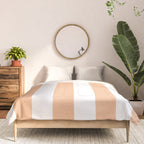 Minimal candy pastel stripes 2. Peach fuzz Comforter Gallery Image 3