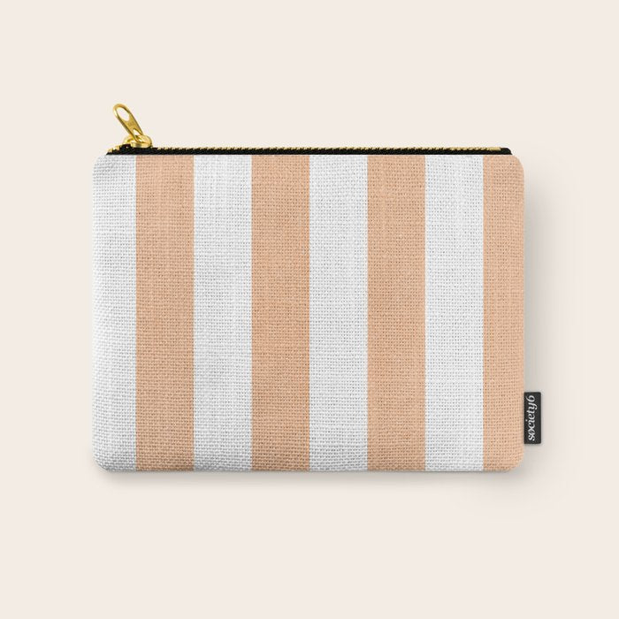 Minimal candy pastel stripes 2. Peach fuzz Carry All Pouch Gallery Image 1