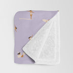 Surf girls in violet Throw Blanket Gallery Image 3