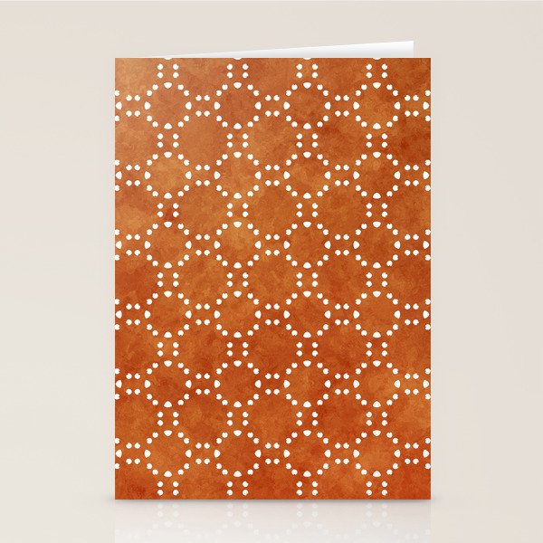 Abstract, Boho, Geometric Pattern, Terracotta Stationery Card Gallery Image 1