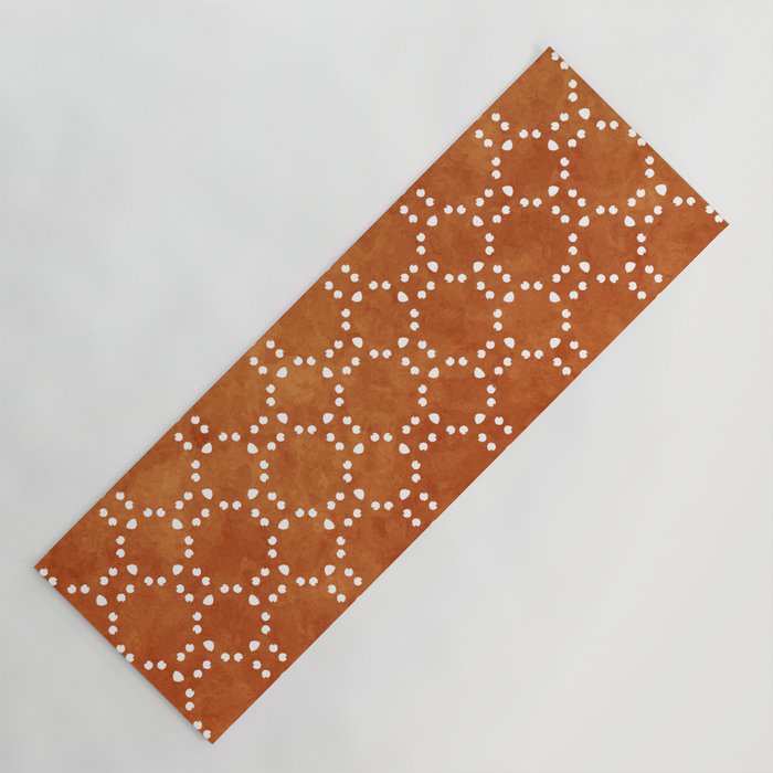 Abstract, Boho, Geometric Pattern, Terracotta Yoga Mat Gallery Image 1