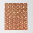 Abstract, Boho, Geometric Pattern, Terracotta Throw Blanket Gallery Image 2