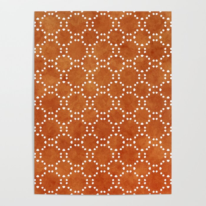 Abstract, Boho, Geometric Pattern, Terracotta Poster Gallery Image 4