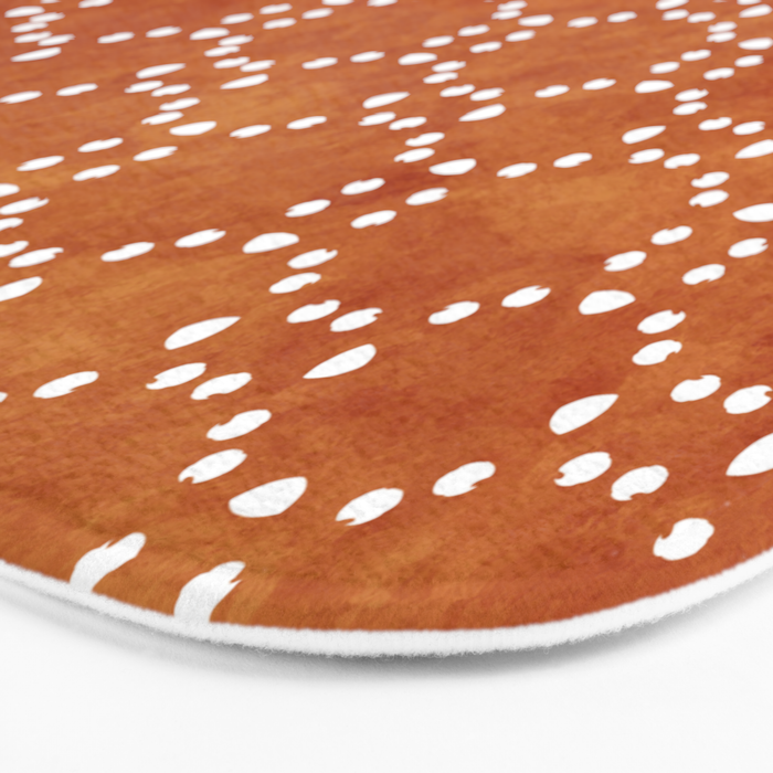 Abstract, Boho, Geometric Pattern, Terracotta Bath Mat Gallery Image 3