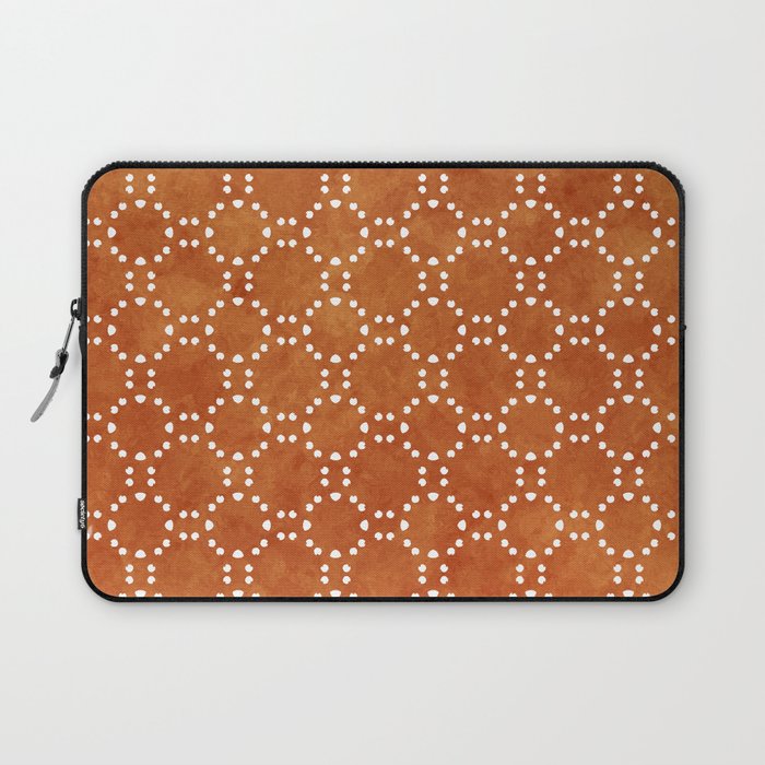 Abstract, Boho, Geometric Pattern, Terracotta Laptop Sleeve Gallery Image 1