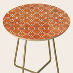 Abstract, Boho, Geometric Pattern, Terracotta Side Table Gallery Image 2