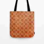Abstract, Boho, Geometric Pattern, Terracotta Tote Bag Gallery Image 1