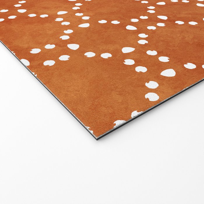 Abstract, Boho, Geometric Pattern, Terracotta Welcome Mat Gallery Image 2
