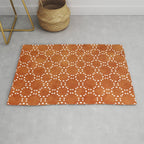 Abstract, Boho, Geometric Pattern, Terracotta Rug Gallery Image 1