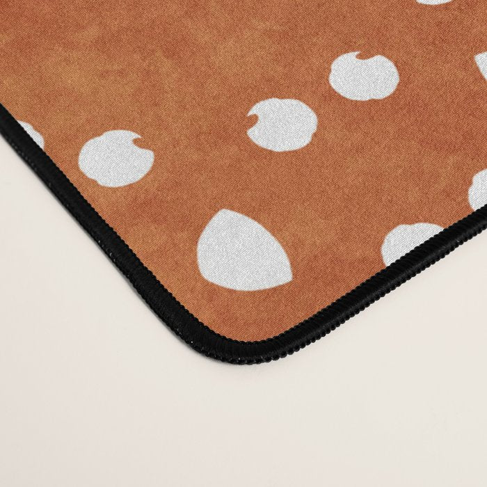 Abstract, Boho, Geometric Pattern, Terracotta Desk Mat Gallery Image 4