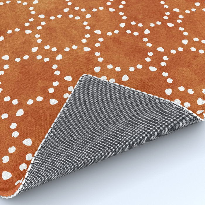 Abstract, Boho, Geometric Pattern, Terracotta Rug Gallery Image 4