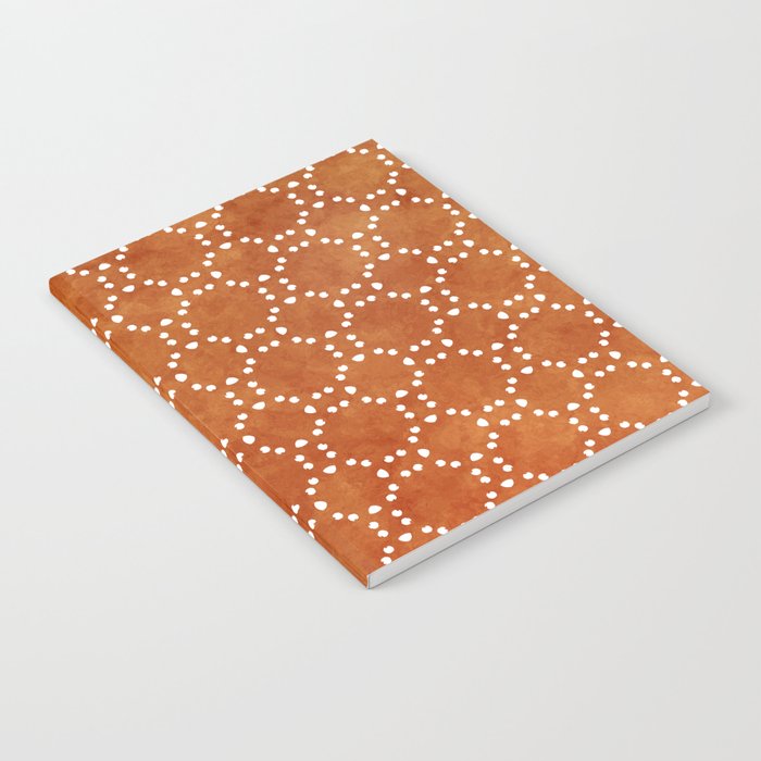 Abstract, Boho, Geometric Pattern, Terracotta Notebook Gallery Image 2