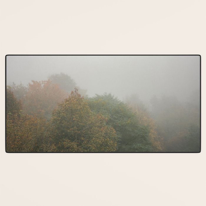 Belgium Misty Forest Scene | Atmospheric Nature Photography Desk Mat Gallery Image 3