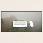 Belgium Misty Forest Scene | Atmospheric Nature Photography Desk Mat Gallery Image 1