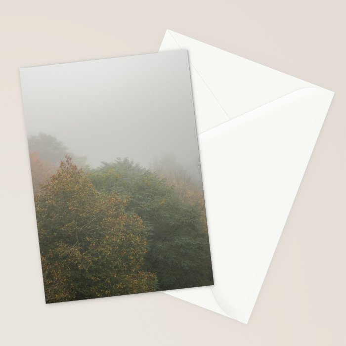 Belgium Misty Forest Scene | Atmospheric Nature Photography Stationery Card Gallery Image 2