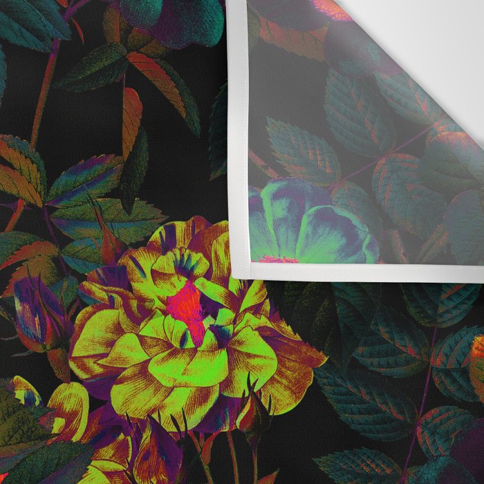 Floral Neon Garden Wall Tapestry Gallery Image 3