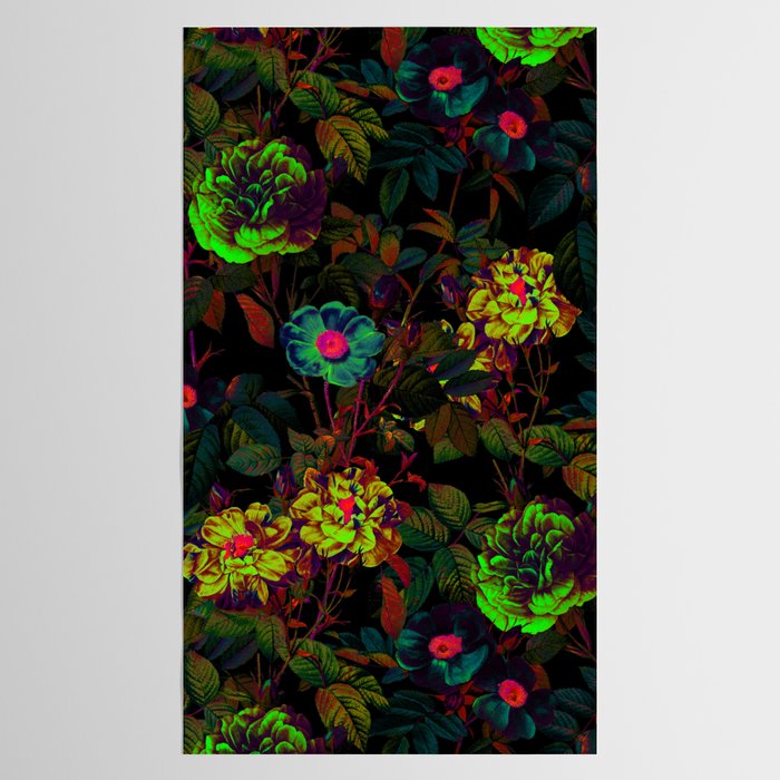Floral Neon Garden Tablecloth Gallery Image 2