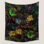 Floral Neon Garden Wall Tapestry Gallery Image 4
