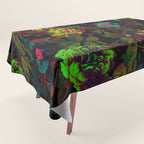 Floral Neon Garden Tablecloth Gallery Image 1
