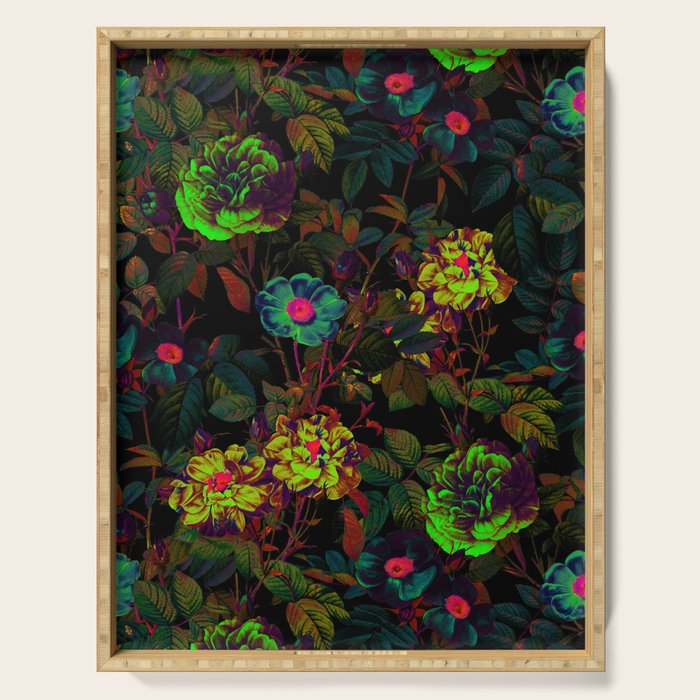 Floral Neon Garden Serving Tray Gallery Image 1
