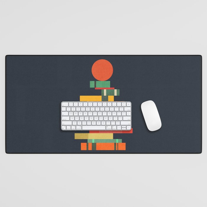 Book stack with a ball Desk Mat Gallery Image 1