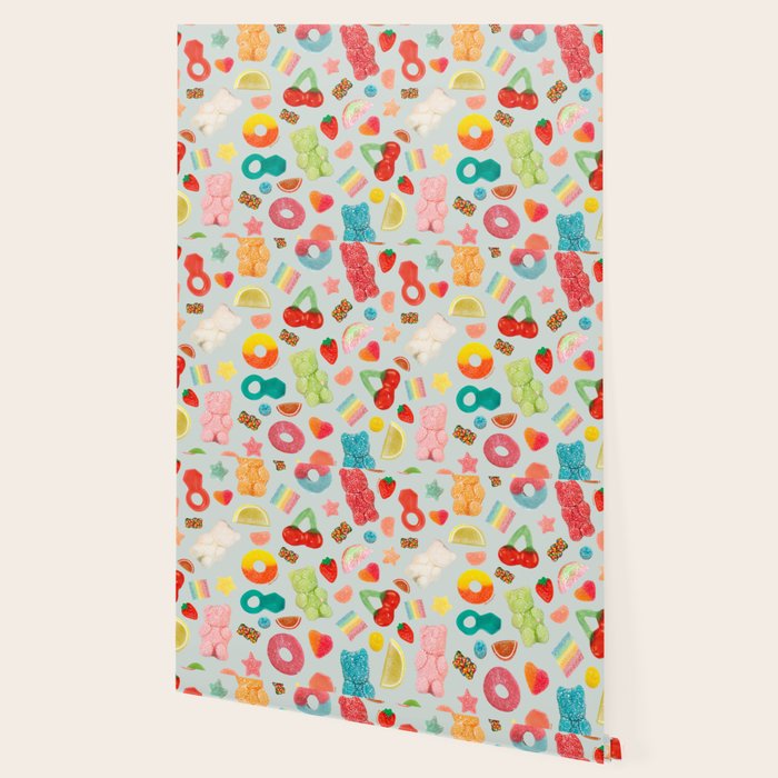 Candy Print in Blue Wallpaper Gallery Image 2