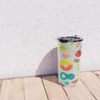 Candy Print in Blue Travel Mug Gallery Image 4
