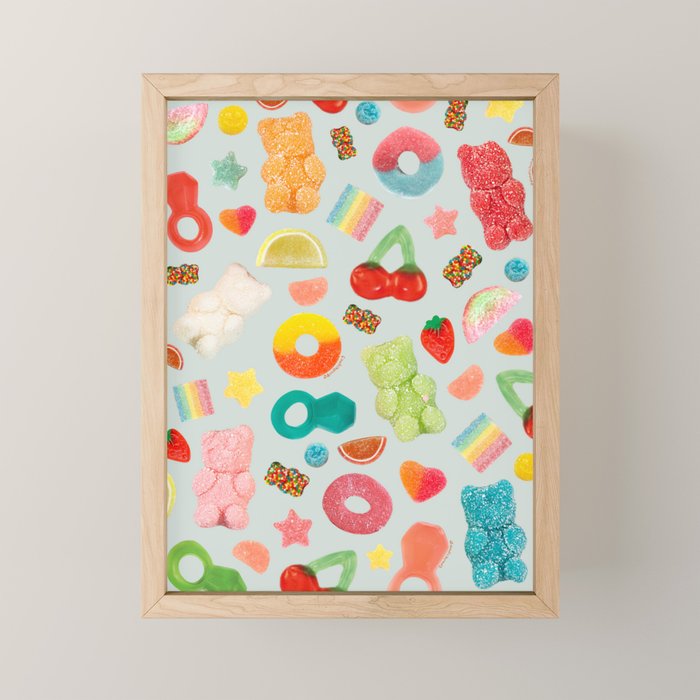 Candy Print in Blue Mini Art Print Gallery Image 1