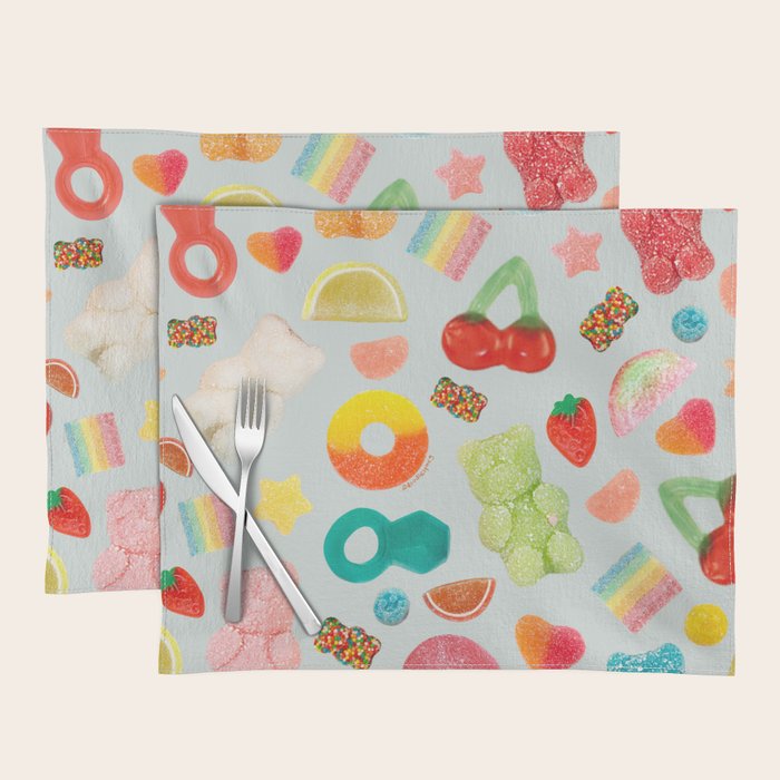 Candy Print in Blue Placemat Gallery Image 1