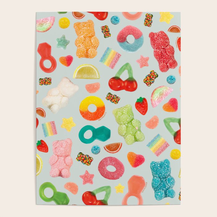 Candy Print in Blue Poster Gallery Image 4