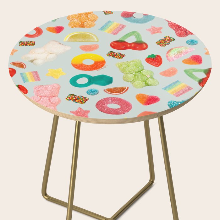 Candy Print in Blue Side Table Gallery Image 2