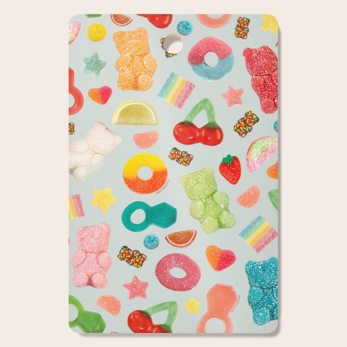 Candy Print in Blue Cutting Board Gallery Image 1