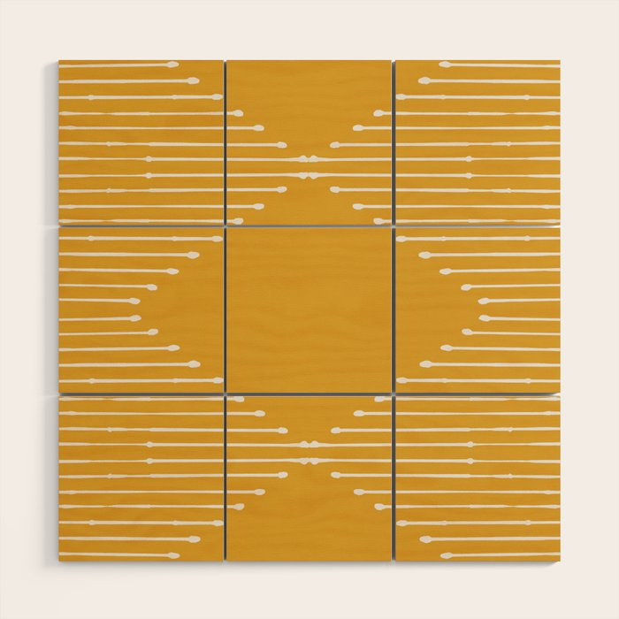 Geo (Yellow) Wood Wall Art Gallery Image 1