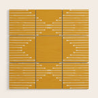 Geo (Yellow) Wood Wall Art Gallery Image 1