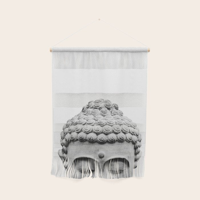 Shy Buddha - Black and White Photography Wall Hanging Gallery Image 1