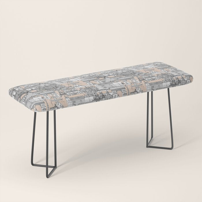 Paris toile sugar pink Bench Gallery Image 1